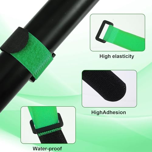 Bremorou 20 Pcs Fishing Rod Straps Belt Straps & Tackle Ties Rod Wraps | Fishing Pole Straps Adjustable Elastic Fishing Rod Holder Strap for Organizing Protecting Fishing Casting Fly Rods 5 Color