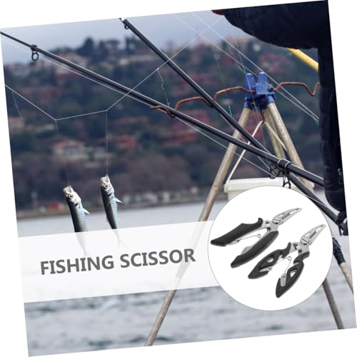 Housoutil 2pcs Fishing Scissors Stainless Steel Scissors Braided Line Cutter Portable Multi- Function Fishing Shear Accessory Daily Use Wire Cutter Daily Use Plier