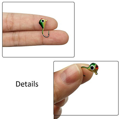 Ice Fishing Jigs Lead Jig Heads Fishing Lure Jigs Winter Metal Lures - color: 0.59inch/0.04oz-12pcs