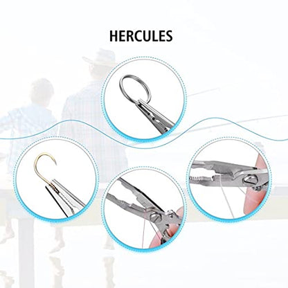 Fishing Gear Fishing Gifts for Men,Fishing Stuff,Aluminum Fishing Pliers Fly Fishing Accessories Fish Lip Gripper Saltwater Resistant Fishing Tools with Sheath and Telescopic Lanyard