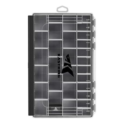 KastKing HyperSeal Waterproof Tackle Box, 3600 and 3700 Tackle Trays, Fishing Tackle Box Organizer with Removable Dividers, Lure Box and Terminal Tackle Storage,Black - color: Black, size: 3700(1 Pack)