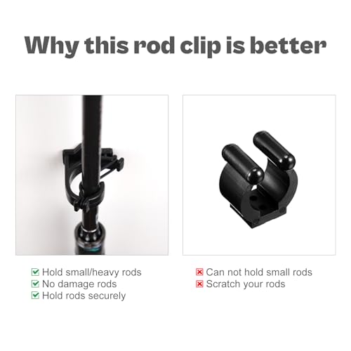 Fishing Rod Rack Clips/Making Kit, Customize Your Own Fishing Rod Holders for Garage, Also for Billiards Pool Cue Rack - style: Clips+holders