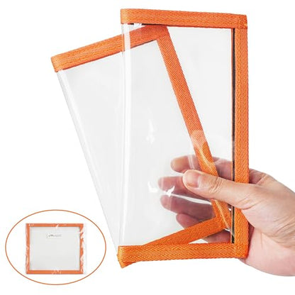 OROOTL Fishing Lure Wraps Hook Covers, 5/12 Packs Fishing Lure Covers for Rod Durable Clear PVC Treble Hook Cover Bait Storage Protector Keep Safe from Sharp Hooks - style: Orange-l(4"x7.7")-5pcs
