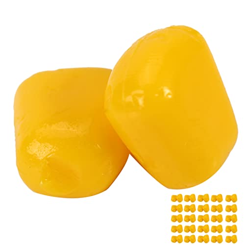 100Pcs Bag Artificial Corn Lures, Reusable Carp Fishing Lures,Useful Outdoor Freshwater Soft Artificial Flavor Carp Baits Corn Fishing Luress,Yellow