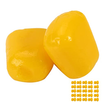100Pcs Bag Artificial Corn Lures, Reusable Carp Fishing Lures,Useful Outdoor Freshwater Soft Artificial Flavor Carp Baits Corn Fishing Luress,Yellow