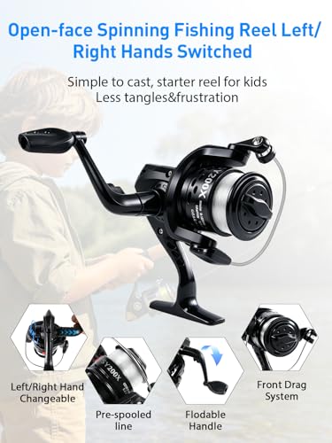 Fishing Pole Kit, Carbon Fiber Telescopic Fishing Rod and Reel Combo with Spinning Reel, Line, Bionic Bait, Hooks and Carrier Bag, Fishing Gear Set for Beginner Adults - size: Kids 5.25ft/1.6m