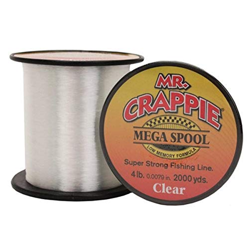 Lew'sLews Fishing, Mr. Crappie Mega Spools, Clear, 4 lb - color: Clear, size: 4 lb