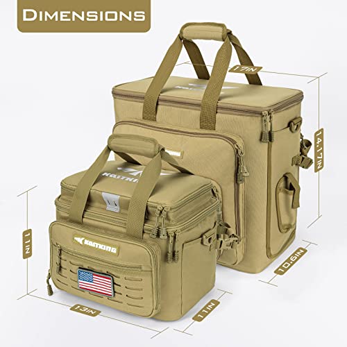 KastKing Fishing Tackle Bags - Saltwater & Freshwater Fishing Bags - Water Resistant, Padded Shoulder Strap - Gear Storage - color: Khaki--Large, size: Large