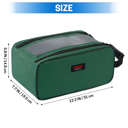 VISEMAN Fishing Tackle Bag, Waterproof Bait Storage Bag, Tackle Organizer | Fishing Bait Bag with Transparent Window for Crappie and Bass Fishing - color: Green