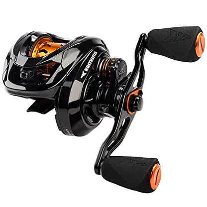 KastKing Zephyr Bait Finesse Baitcasting Reel, Carbon Fiber Fishing Reel - Drag Clicker Version, 7.2:1 Gear Ratio Fishing Reel - 5.6oz Lightweight Bait Finesse System Casting Reel - color: Left Handed-7.2:1 Drag Clicker