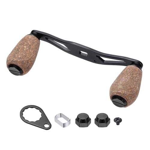 Fishing Reel Handle, Reel Handle Rocker Arm Grip with Knob Replacement Parts - color: Black
