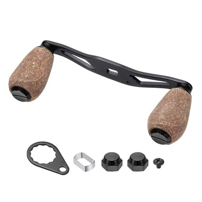 Fishing Reel Handle, Reel Handle Rocker Arm Grip with Knob Replacement Parts - color: Black