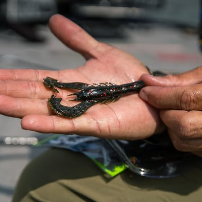 Googan Squad Krackin' Craw Soft Plastic Crawfish Bait for Bass Fishing – Patented V-Ridge Claws, Salt-Injected, Slaunch Sauce Scent (6pk) - color: Alabama Craw, size: 3"
