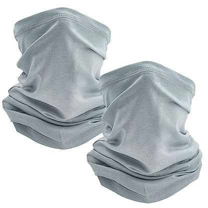 TICONN Neck Gaiter Face Cover Scarf, Neck Warmer Breathable Sun & Wind-proof for Skiing Fishing Hiking Cycling - color: Chiseled Stone-2pk, style: Quick Dry