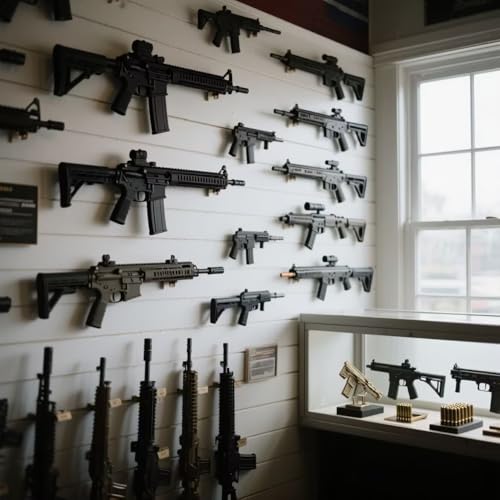 Metal Gun Rack Storage Rifles Shotgun Hooks Wall Mount Hangers for Any Rifles Shotguns Archery Bow with Soft Padding and Heavy Duty Steel… - color: 8Pack Black