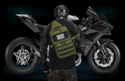 Tactical Sling Backpack Holster Range Shoulder Bag 15L Crossbody Bag Water Bottle Holder Radio Pouch 6 Elastic Slots - color: Army Green