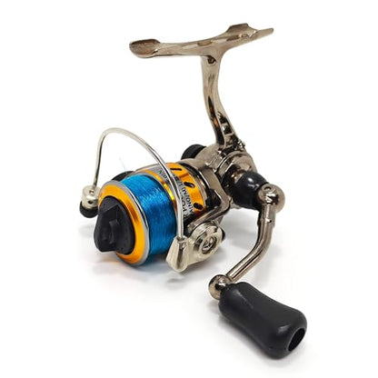 Mini 100 Small Metal Spinning Wheel Aluminum Fishing Reel with Metal Spool for Freshwater and All Season Fishing