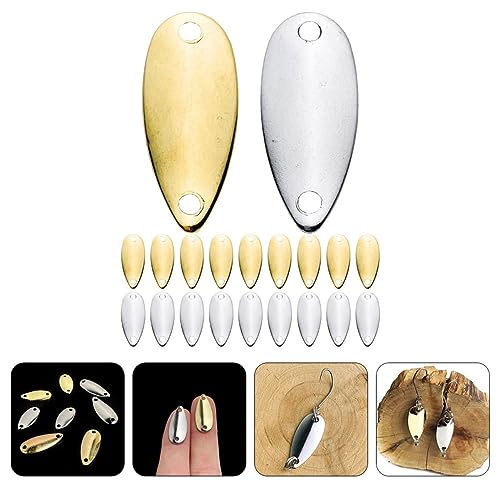 20Pcs Metal Fishing Lure Sinking Baits for Freshwater Saltwater Fishing Bright Color Design for Bass Trout Pan Fish Durable Reusable Fishing Tools