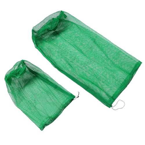 BESTYASH 2pcs Foldable Fishing Net Trap with Fine Nylon Mesh, Portable Collapsible Fish Carrier Bag for Freshwater and Saltwater Fishing, 40cm X 60cm 60cm X 100cm Catching Keep Nets