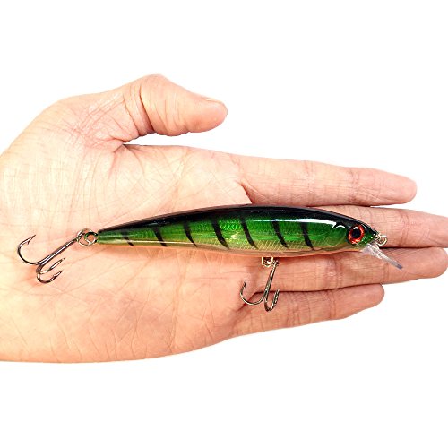 Minnow Fishing Lures Crankbaits Set Fishing Hard Baits Life-Like Swimbait Hard Fishing Topwater Lure Bass Bait for Trout Bass Perch Fishing - color: 5PCS