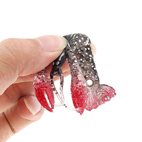 4pcs 3.5inch Crayfish Fishing Lures Bait, Lifelike Crayfish Fishing, Silicone Soft Crawfish Lures Bait Artificial Crawfish for Carp Bass