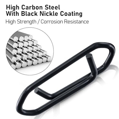 Dr.Fish Fishing Power Clips Stealth Stainless Steel Speed Lure Clips Quick Change Fishing Snap Connector Saltwater Freshwater Terminal Tackle - size: XL-175LB-1.2"