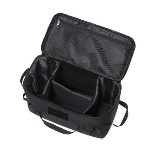 Fishing Tackle Bag Outdoor Camping Cookware Tool Bag Portable Large Capacity Tote Storage Bag Picnic Tactical Soft Case (Black(13.38''L x 6.69''W x 7.48''H)) - color: Black(13.38''L x 6.69''W x 7.48''H)