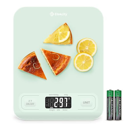 Etekcity Food Kitchen Scale, Digital Grams and Ounces for Weight Loss, Baking, Cooking, Keto and Meal Prep, LCD Display, Medium, Green - color: Mint Green