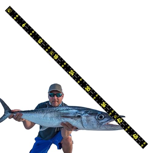 Folding Fish Ruler – PVC 51inch Foldable Measuring Board, Tear-Resistant Waterproof Tool | Perfect for Boat Fishing Gear, Kayak Angler Equipment, Portable Tracking, Outdoor Catch Verification