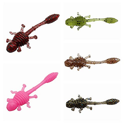 Soft Plastic Crawfish Bait Fishing Lure for Crappie, Bass, Bluegill, White Perch, Sunfish, Speckled Trout All Panfish Softlure Artificial Crayfish Lures Bait Drop Shot Rig Lure Slow Sinking - color: 5.5cm/1.1g - 50pcs
