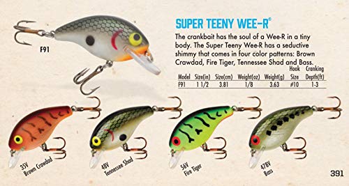 Rebel Super Teeny Wee R - color: Brown Crawdad, size: 1 1/2-Inch