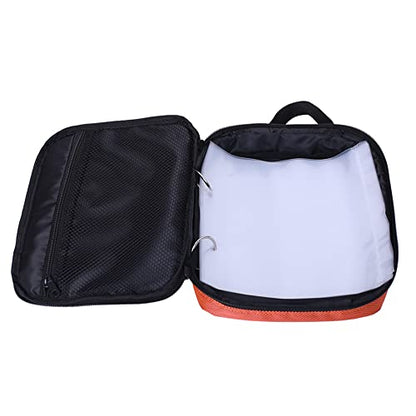 Kylebooker Soft Plastic Bait Storage Binders Organizer Saltwater Fishing Lure Leader Wallet Tackle Binder Bag | 10 Removable Clear PVC Bags, Saltwater & Freshwater, Lightweight Tackle Bag - color: Orange