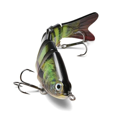 Large Multi Jointed Fishing Lures Bait,Big Giant Fishing Bass Lures,Crankbaits Swimbaits with Treble Hook - color: A7-7.87",4oz