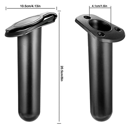 Kayak Fishing Rod Holder,Kayak Deck Flush Mount Rod Holder Fishing Boat Rod Holders and Cap Cover for Canoe, Fishing Boat and Kayak Accessory Tools