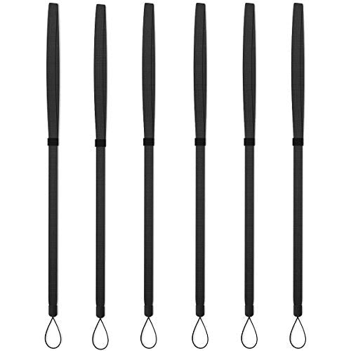 AMUU Lanyards Adjustable Black 6pcs for Walkie-Talkie,Cruise,Keys,Pen | Flat Braided Lanyardc for Phone,id Badges Holder,Office - color: 6 Pack Black Lanyard
