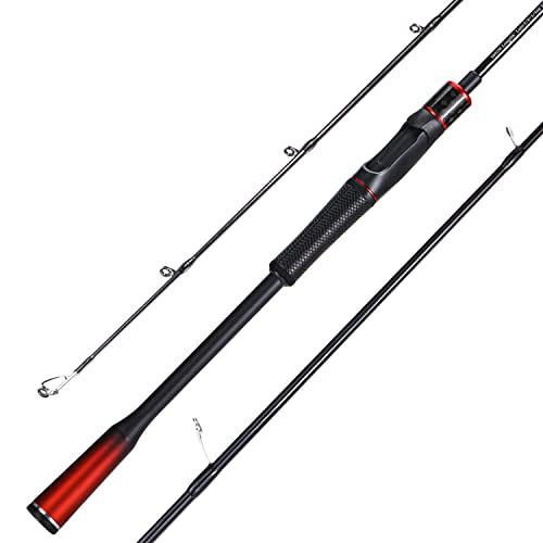 Sougayilang Fishing Rods, Spinning Rods and Casting Fishing Rods, with Full Carbon Fiber Handle, 24T Carbon Fiber 2PCS Fishing Pole for Long Casting Bass, Trout, Panfish - size: Spin-7'00''