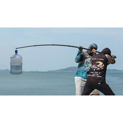 Portable Fishing Handle Poles Long Net Telescoping Handle Carbon Fibers Landing Net Rod Enduring Fishing Accessories - size: 2.1m