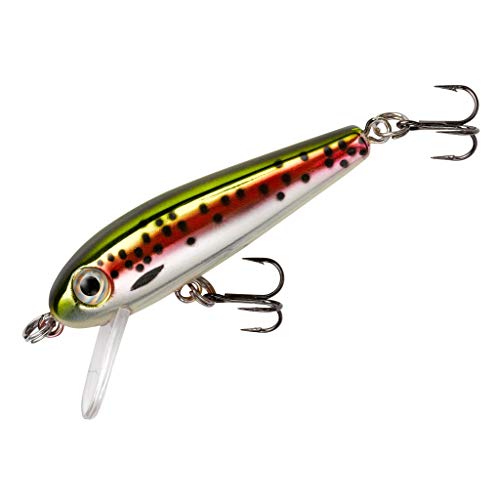 Rebel Lures Tracdown Minnow Slow-Sinking Crankbait Fishing Lure - Great for Bass, Trout and Walleye - color: Slick Rainbow Trout, size: 1 5/8 in, 3/32 oz