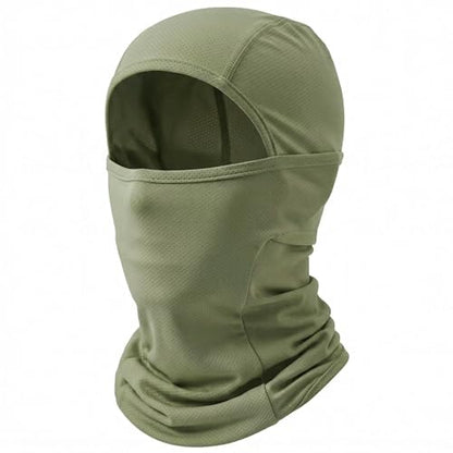 Balaclava Face Mask Sun UV Protection, Summer Cooling Breathable Full Face Mask for Motorcycle Skiing Cycling Fishing - color: Army Green