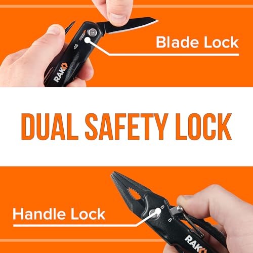 RAK Pro Tools Pliers Multitool - Cool Unique Gifts For Dads Who Have Everything - Compact DIY Survival Multi Tool Gift for Men, Husband, Handyman - Backpacking & Camping Accessories - size: Pocket Size (1 count), style: Plier Multitool