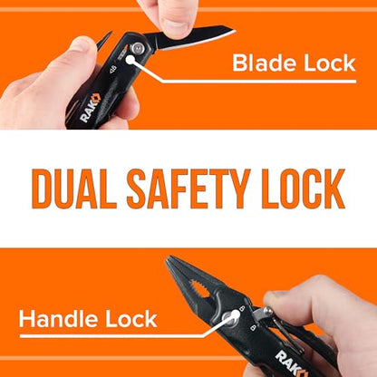 RAK Pro Tools Pliers Multitool - Cool Unique Gifts For Dads Who Have Everything - Compact DIY Survival Multi Tool Gift for Men, Husband, Handyman - Backpacking & Camping Accessories - size: Pocket Size (1 count), style: Plier Multitool