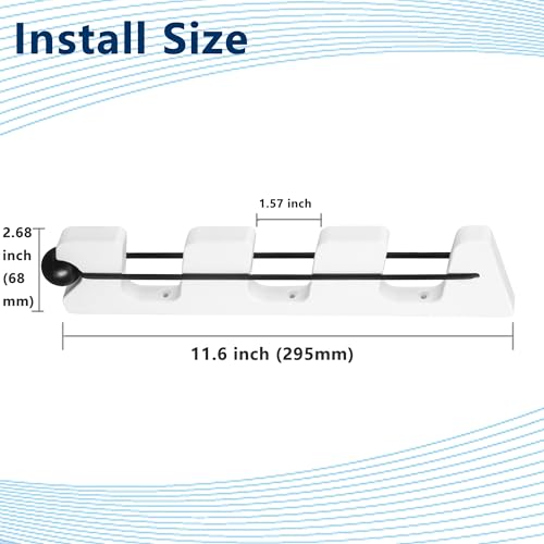 Wall Mount Fishing Rod Holders,3 Rod Holder Storage for Wall & Garage Storage Organizer Gear Equipment Gifts (Square Hole) - style: Thick style