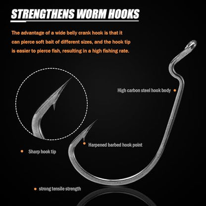 Ready Texas Rig for Bass Fishing Leaders Line Kit with Soft Bait Spinner Weight Worm Hook Fish Rig 5pc