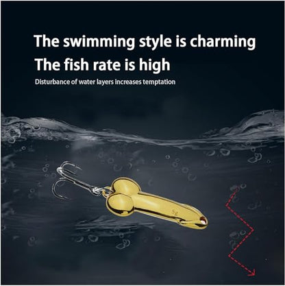 4Pcs Funny Fishing Lures Top Water Bass Fishing Lures with Hooks Fishing Spoons Lures for Freshwater and Saltwater, Unique Equipment Fishing Gifts for Men or Fish Lovers