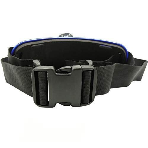 TIHOOD Fighting Rod Pole Holder Adjustable Waist Gimbal Belt Padded Fishing Waist Belt Professional Fishermen Gimbal Pad - color: Blue