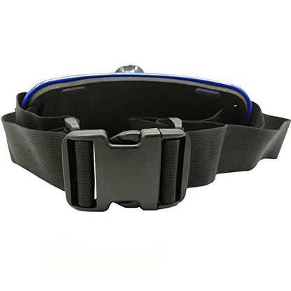 TIHOOD Fighting Rod Pole Holder Adjustable Waist Gimbal Belt Padded Fishing Waist Belt Professional Fishermen Gimbal Pad - color: Blue