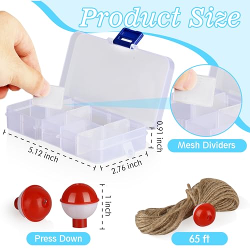 30 Pcs Fishing Candy Tackle Boxes Party Favors Small Tackle Box with Fishing Bobber for Fishing Theme Decorations (30)