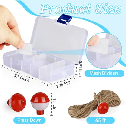 30 Pcs Fishing Candy Tackle Boxes Party Favors Small Tackle Box with Fishing Bobber for Fishing Theme Decorations (30)