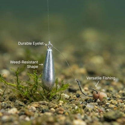 Teardrop Drop Shot Sinkers – Lead Fishing Weights & Sinkers for Bass, Catfish & Surf Fishing – Freshwater & Saltwater – 10 Sizes 1/2oz to 7oz, More Per Pack - style: 120g/4oz – 6pcs