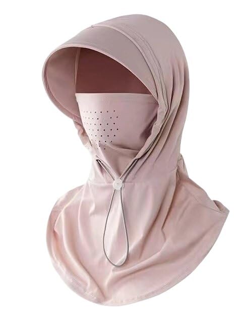 3 in 1 Summer Cooling Balaclava Breathable Sun UV Protection Hood Face Mask with Ear Loops for Men Women - color: Pink